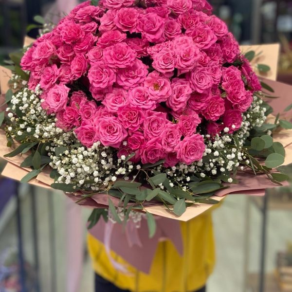 #ÇA115 Pembe İthal Güller Buketi